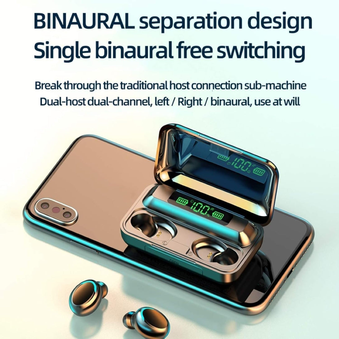 Wireless Earphones, Wireless Earbuds, Hifi Stereo, Bluetooth 5.3 Touch Control Noise Rduction Headphones, Mini Eear Buds Mic In-Ear Headphones IPX7 Waterproof Led Display for Smartphone