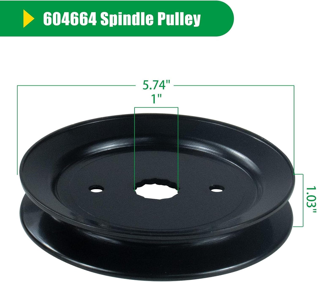3 Pack 607418 Spindle Assembly with 604664 Pulley Replaces Hustler 607418 Spindle 607418, 601804 Hustler 601804 Spindle Assembly, Hustler Raptor SD 54 Parts, Hustler Raptor SD 54 Deck Spindles