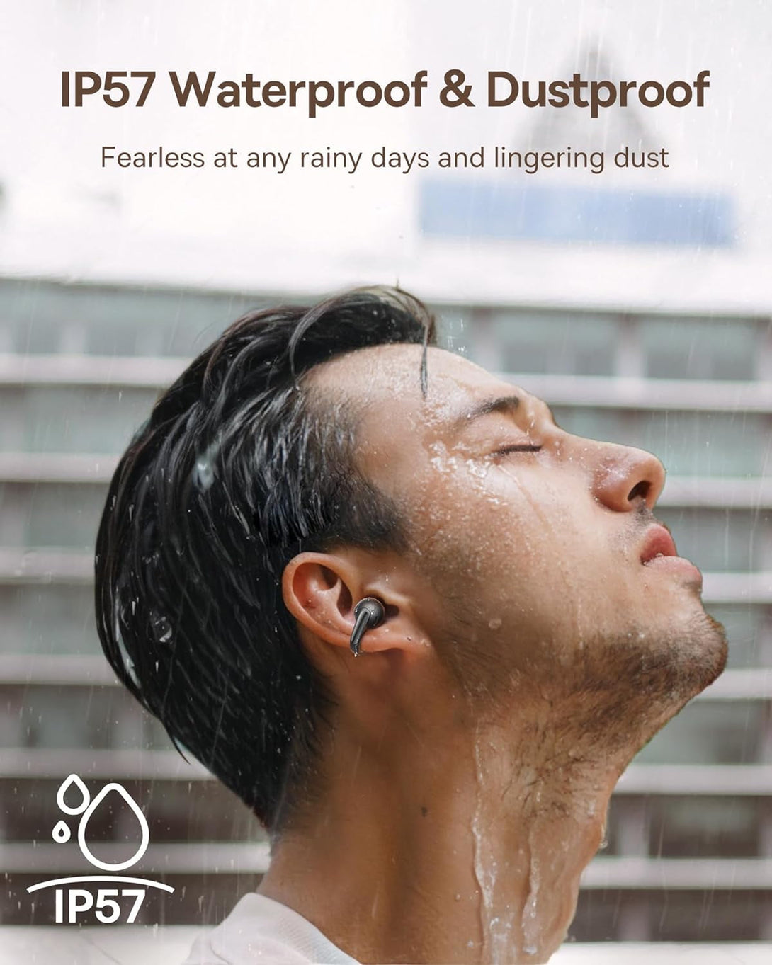 Baseus Bowie MC1 Open Ear Clip-On Earbuds, Adaptive Comfort with Anti-Drop Design, Impactful Sound with Adaptive Bass Boost, Adaptive Noise Cancelling Calls, IP57 Waterproof, 40H Playtime, Lightweight