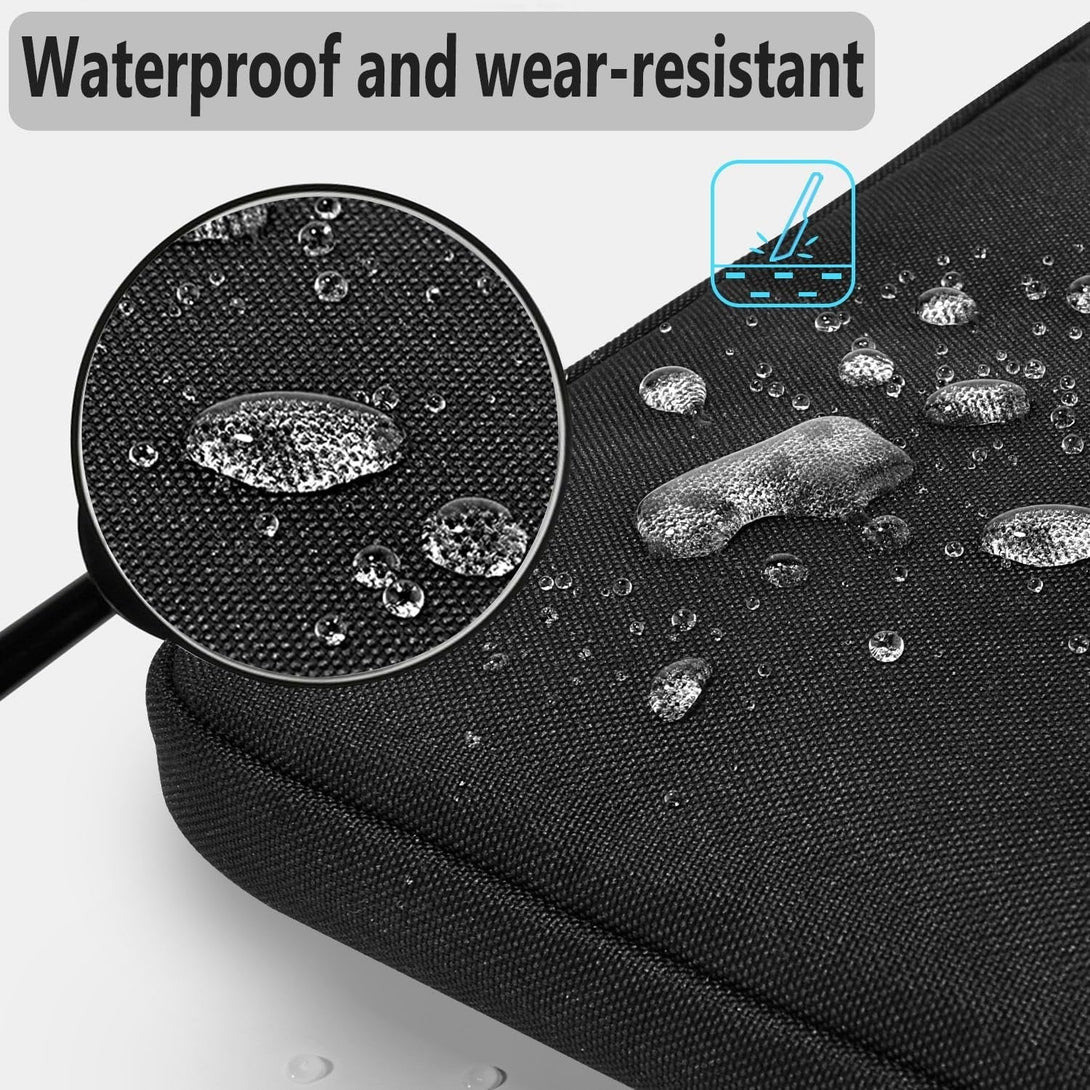 Hseok Slim Laptop Shoulder Bag 13-14 Inch Handbag with Small Case Compatible with Macbook Pro 14" M4/M3/M2/M1 2025-2021, 13.3" Mac Air/Pro, XPS 13/14 and Most 13"-14" Notebooks,Black