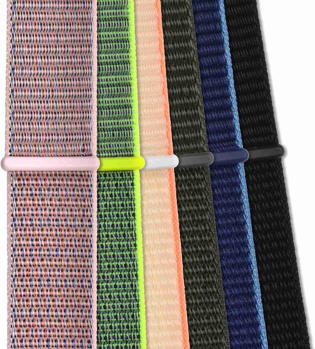 WOCCI 22Mm Adjustable Nylon Watch Band, Quick Release Sport Loop Strap (Black)