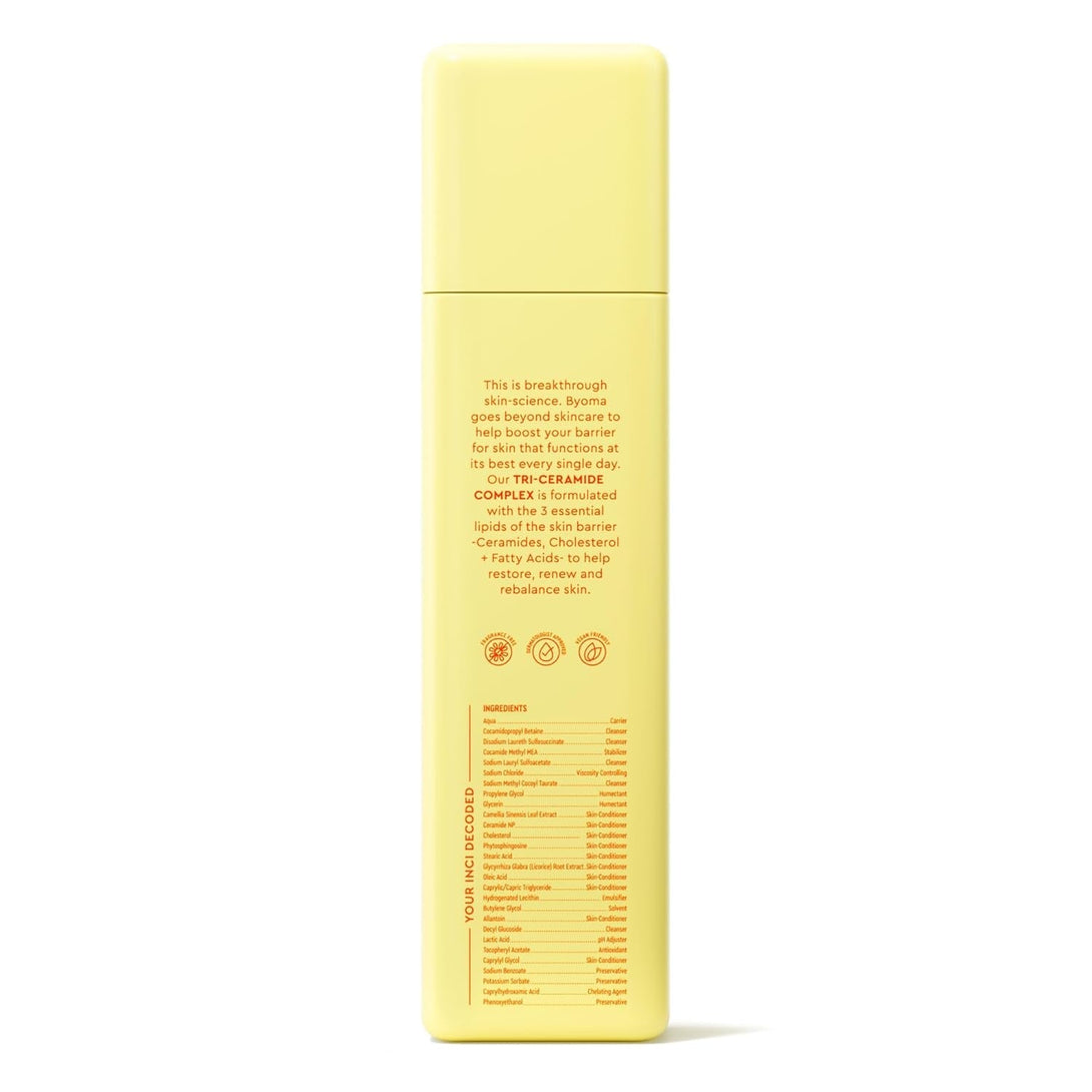 BYOMA Creamy Jelly Cleanser - Hydrating Facial Cleanser for Skin Barrier Repair -Tri-Ceramide Face Wash for Sensitive Skin & All Skin Types - Gently Removes Makeup & Excess Oil - 5.91 Fl Oz