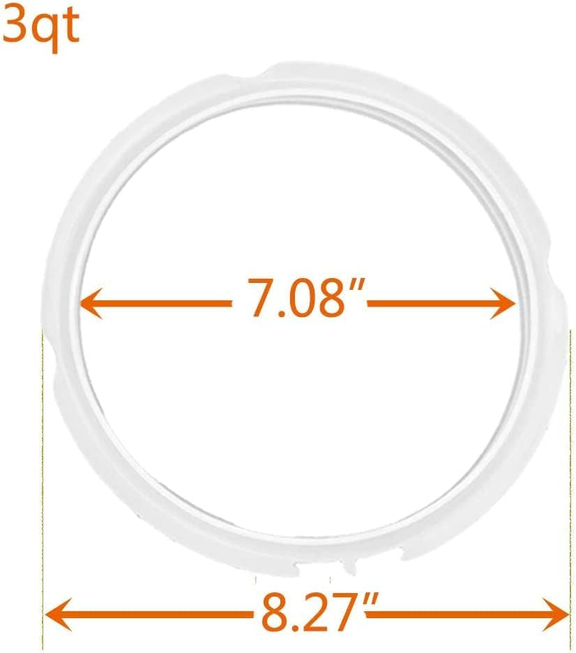 Sealing Ring Fits 3 Qt Instant Pot Mini- Replacement Silicone Gasket Seal Rings for 3 Quart Instapot Pressure Cooker Insta Pot Accessories Parts