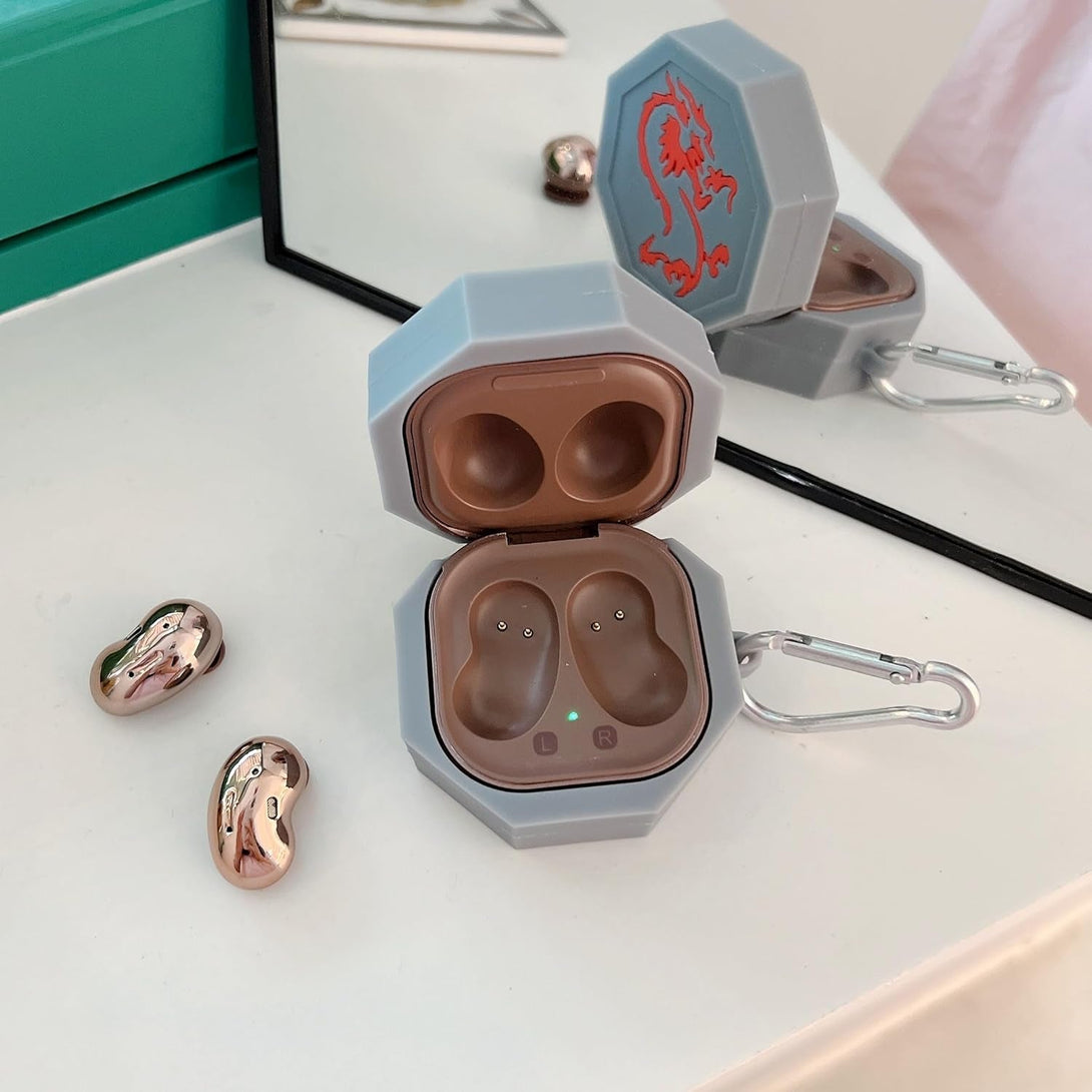 Case for Samsung Galaxy Buds FE (2023) / Buds2 Pro (2022) / Buds 2 (2021) / Buds Pro (2021) / Buds Live (2020) with Keychain, Silicone Cartoon Protection Cover for Man Teens Boys