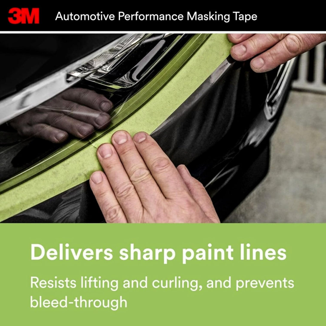 3M Automotive Refinish Masking Tape, 06654, 36 Mm X 55 M, 1 Roll