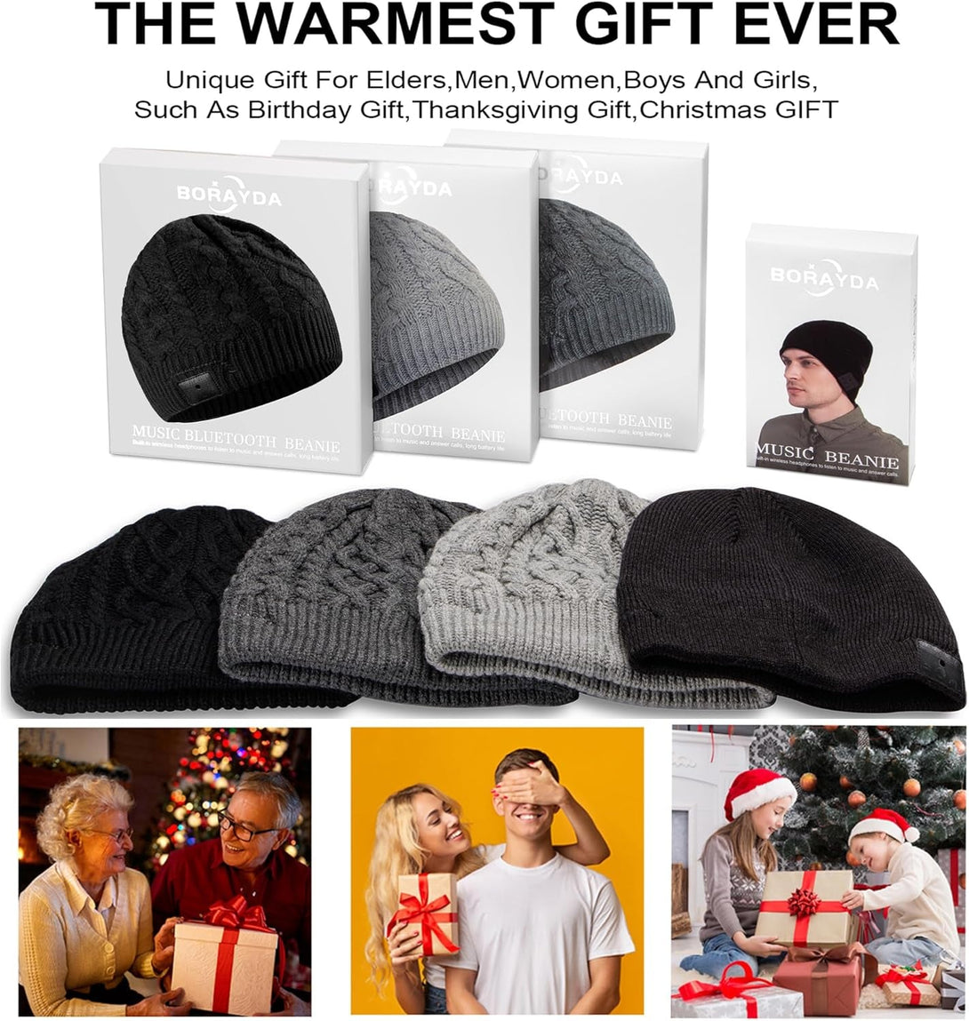 Bluetooth Beanie, HD Stereo, Built-In Mic, Men'S/Women'S Christmas Electronic Gifts