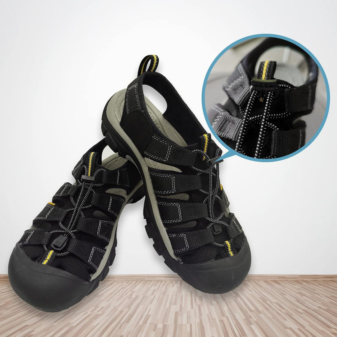 2 Pairs Elastic No Tie Shoe Laces Replacement Laces for Keen Sandal, round No Tie Shoelaces for Adults and Kids
