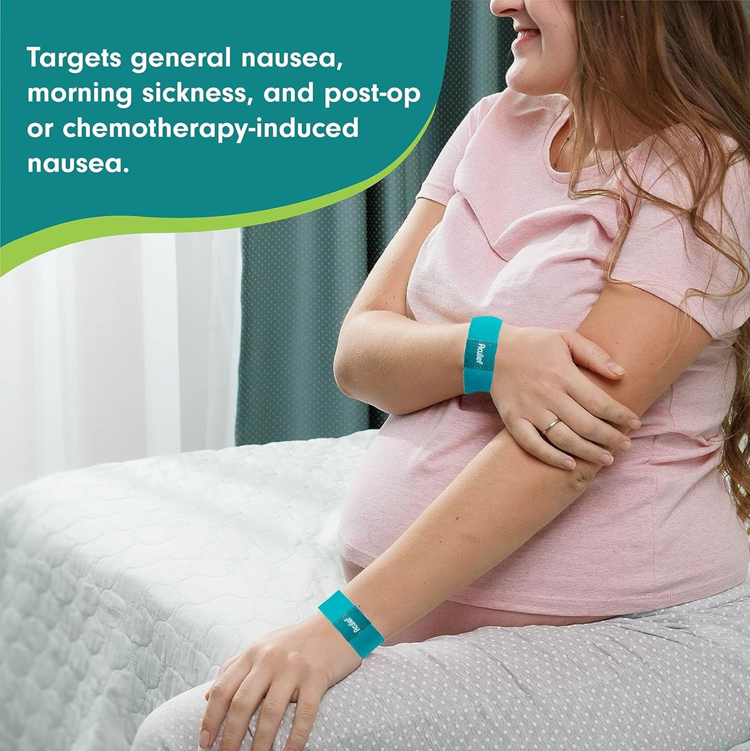 Aculief Acupressure Nausea Bracelet, Pressure Point Wristband for Motion Sickness Comfort and Chemotherapy, anti Nausea Wristband, Slim Reusable Morning Sickness Bands, Dark Gray