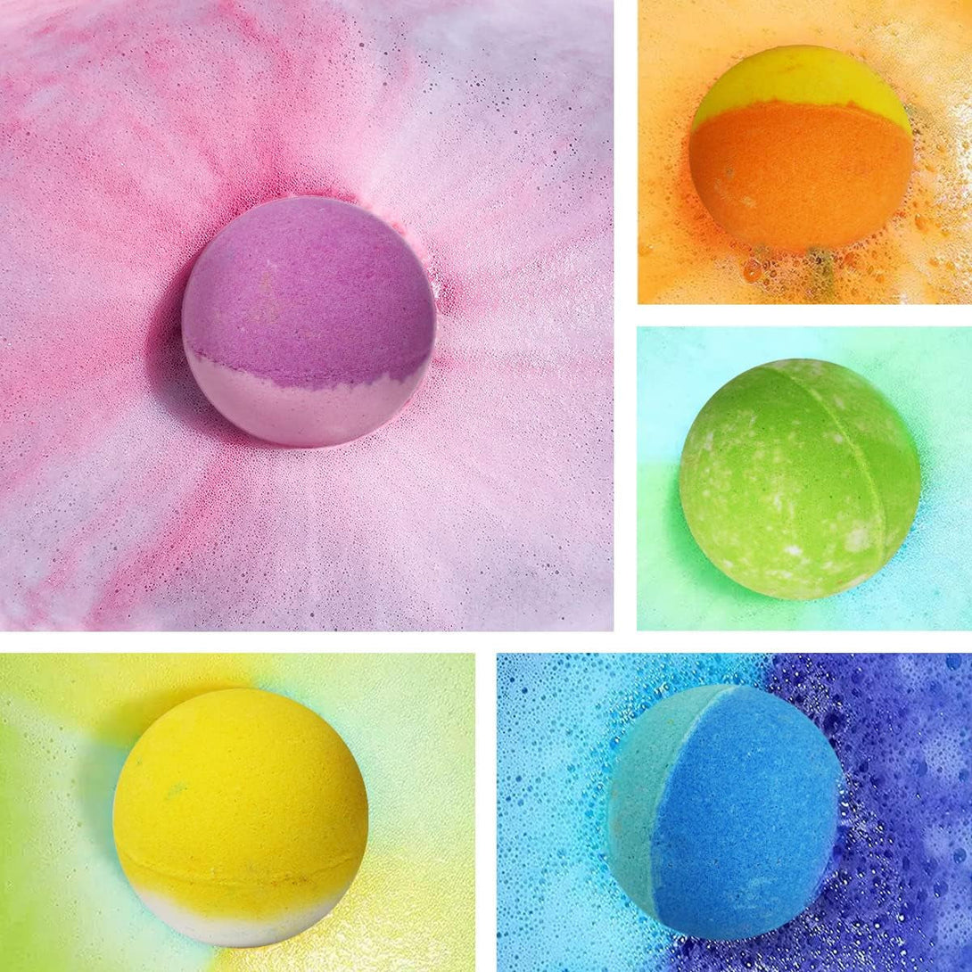 Bath Bombs for Kids with Surprise Inside, 9 Pack Pull-Back Cars Organic Rich Foam Color Bubble Set with 3 Multifunctional Vehicles, Gentle and Kids Safe for Boys Girls Birthday (Package May Vary)