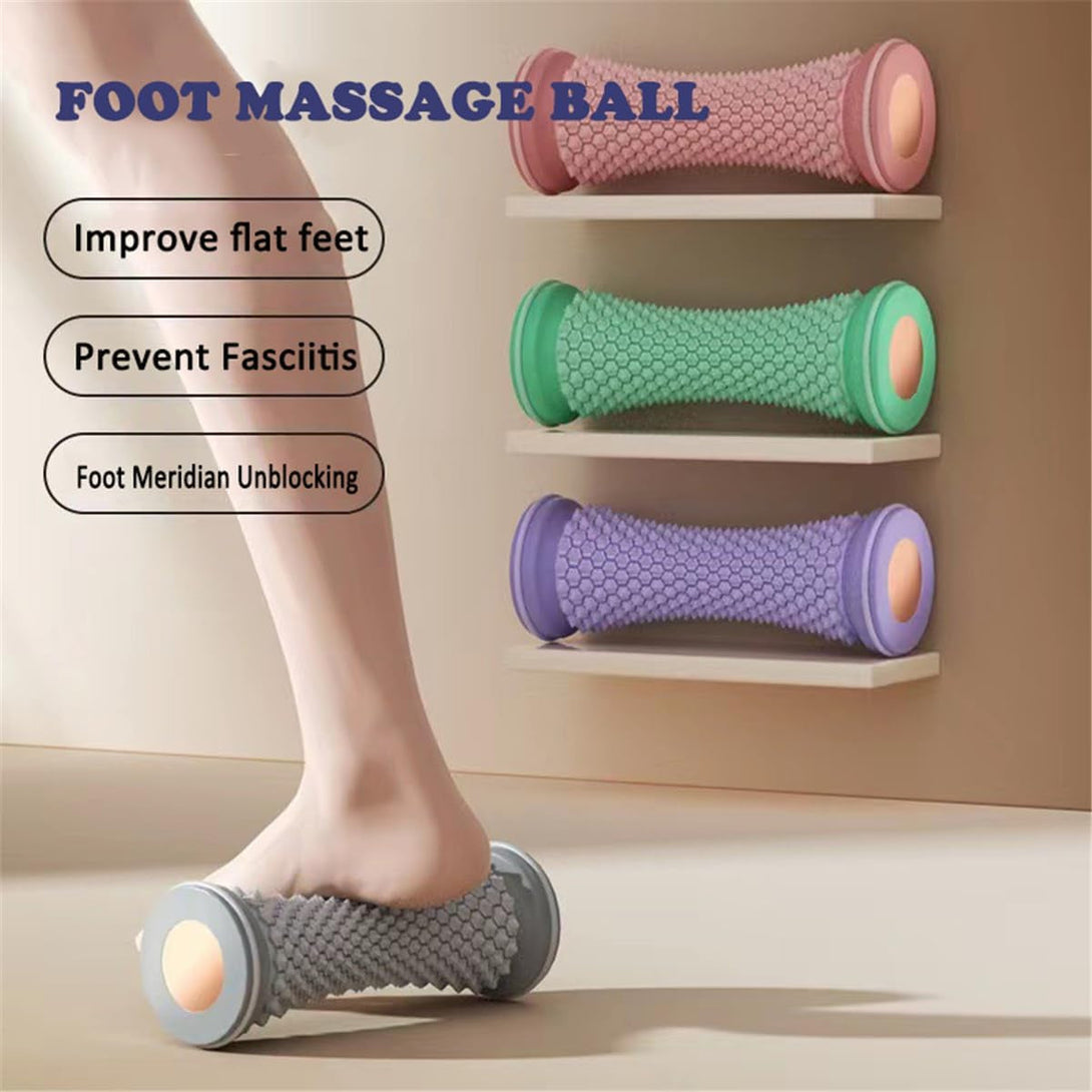 Foot Roller Massager, Deep Tissue Muscle Massager, Acupressure Trigger Point Therapy, Plantar Fasciitis Relief, Heel Arch Pain & Leg Soreness Stress Relief (Gray)