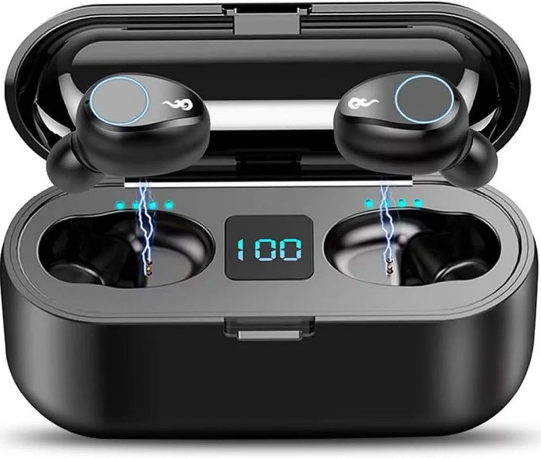 Wireless Earbuds with Large Charging Case,Ipx7 Waterproof, Hi-Fi Stereo Sound