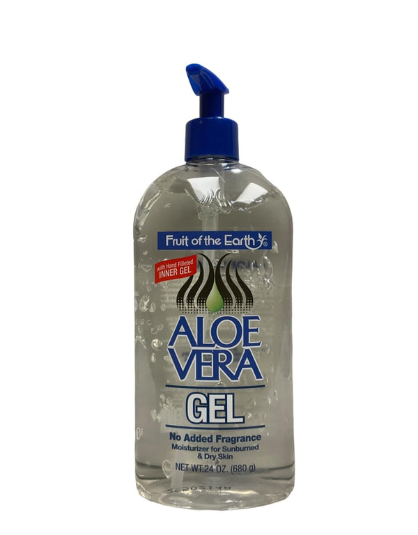 Fruit of the Earth Aloe Vera 100% Gel, Crystal Clear 24 Oz (Pack of 3)