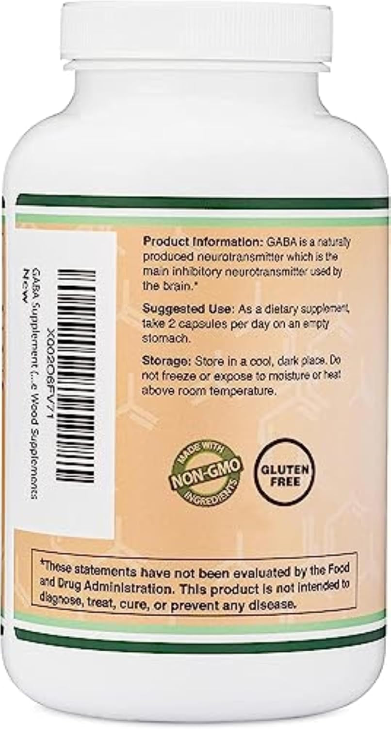 GABA Supplement (300 Capsules, 1,000Mg per Serving) Promotes Calm, Relaxation, and Supports Sleep (Vegan Safe, Gluten Free, Non-Gmo)(Gamma Aminobutyric Acid) by Double Wood
