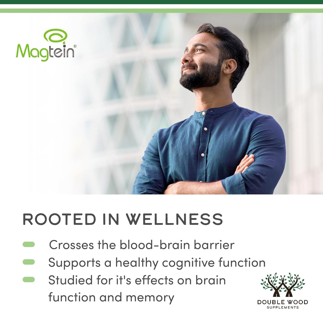 Magnesium L Threonate, Magtein™, Sleep and Cognitive Support – High Absorption – Most Bioavailable Form of Magnesium – 2,000 Mg – 120 Capsules