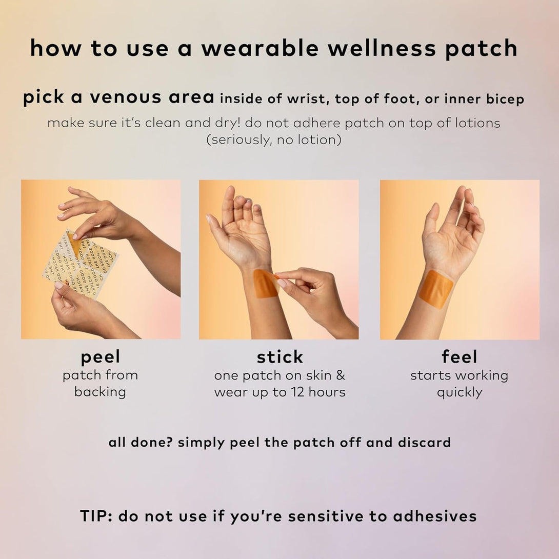 The Good Patch Slumber Sleep Patch Support, Melatonin Free, Sustained Release, Natural Patch with L-Theanine, Magnesium, Tart Cherry Extract, Plant Powered Wearable Wellness (4 Count (Pack of 2))
