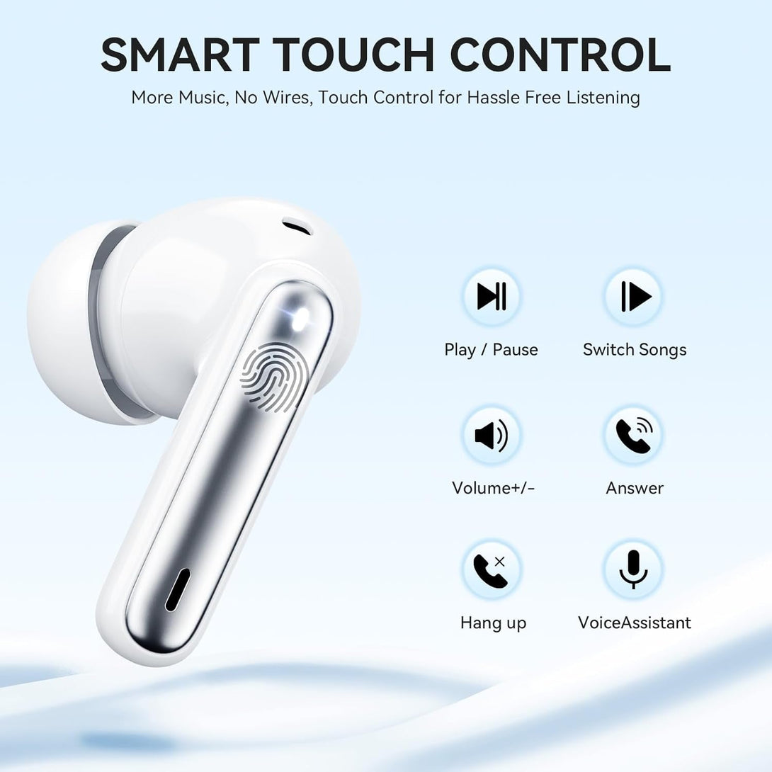 Wireless Earbuds, Bluetooth 5.3 Headphones 40Hrs Playtime Deep Bass Stereo In-Ear Earbud, LED Power Display, Call Noise Canceling Headphones with Mic, IP7 Waterproof Earphones for Iphone Android