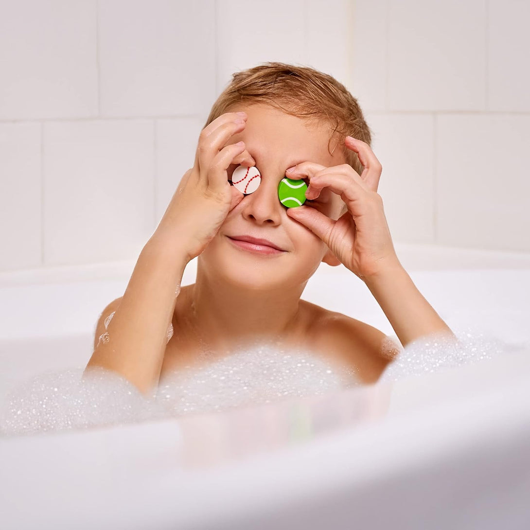 6Pc Sporty Kids Bath Bombs with Surprise inside - Girls & Boys Bath Toys W/ 6 Sports Prizes - Perfect for Birthdays, Holidays -Toddlers 3+