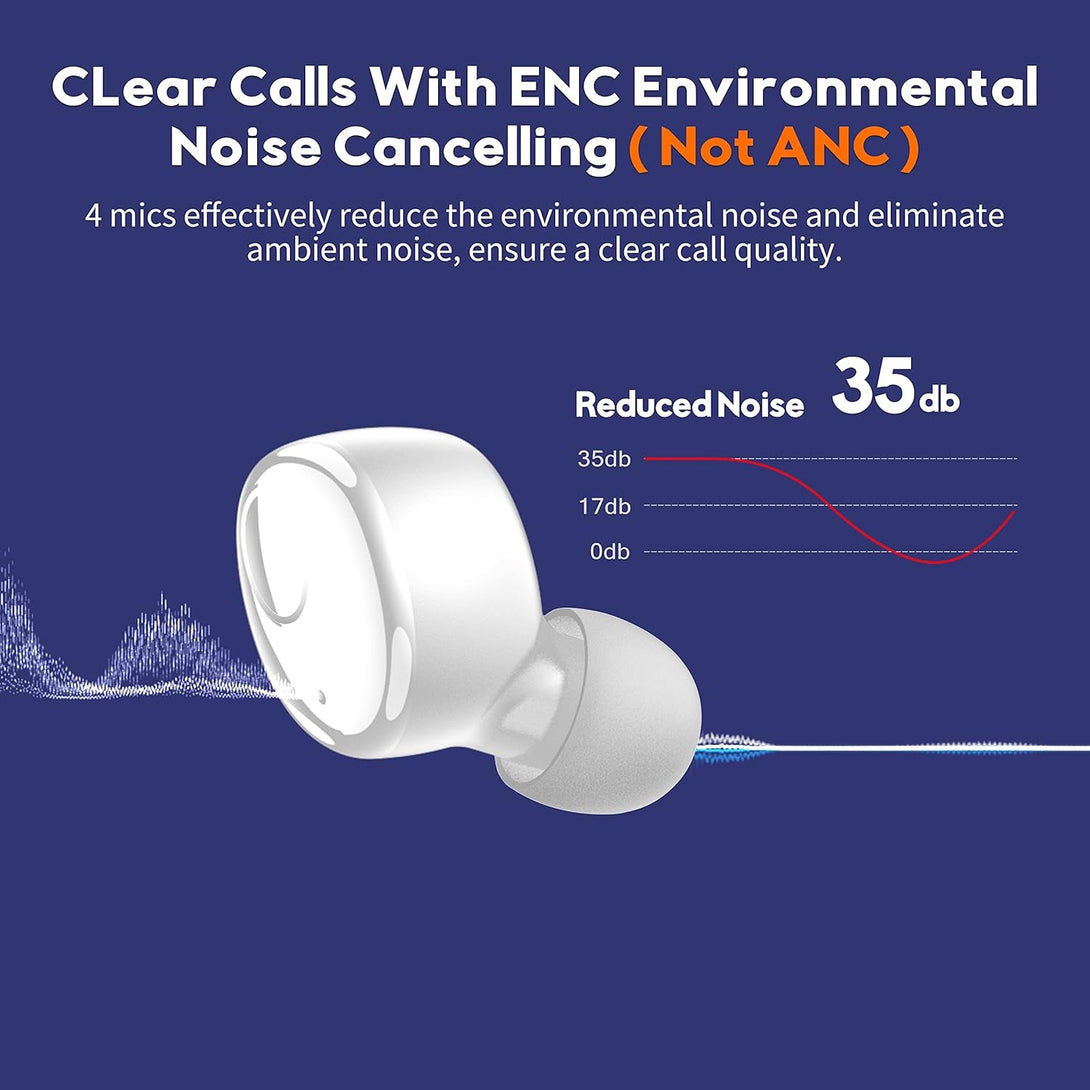 Kurdene Wireless Earbuds Bluetooth Headphones Sport,Over Ear Buds with Deep Bass Sound,60Hrs Playtime Earphones Redesigned Comfort Fit with Earhooks for Running,Meeting,Workout-Purple