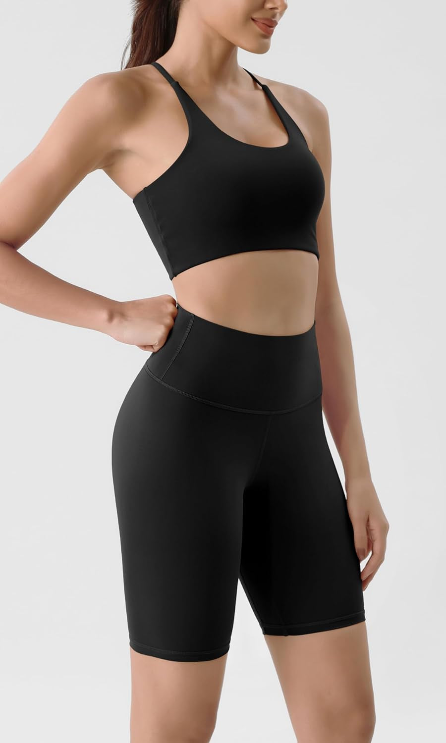 ODODOS ODLIFT Compression Shorts for Women, 4" / 6" / 8" / 10" High Waist Workout Biker Shorts with Inner Pocket