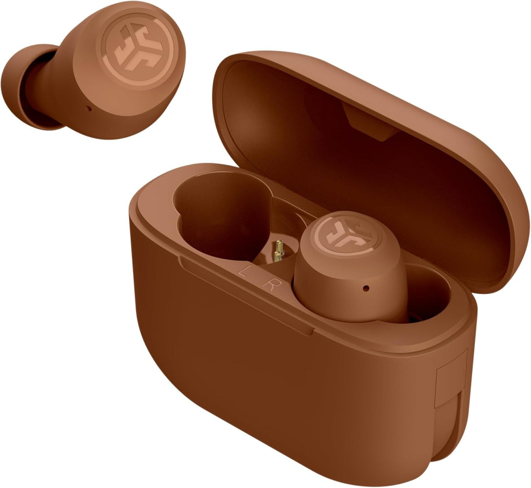 Jlab Go Air Tones+ True Wireless Earbuds Designed with Auto on and Connect, Touch Controls, 32+ Hours Bluetooth Playtime, EQ3 Sound, and Dual Connect, Natural Earthtone Color (1615 C)