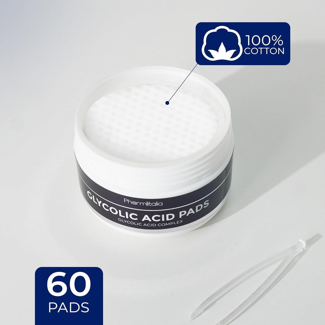 Glycolic Acid Pads - Resurfacing Pads for Face 20% - Exfoliating Peel Pad for Body and Dark Spots - Fine Lines and Wrinkles - 60 Count