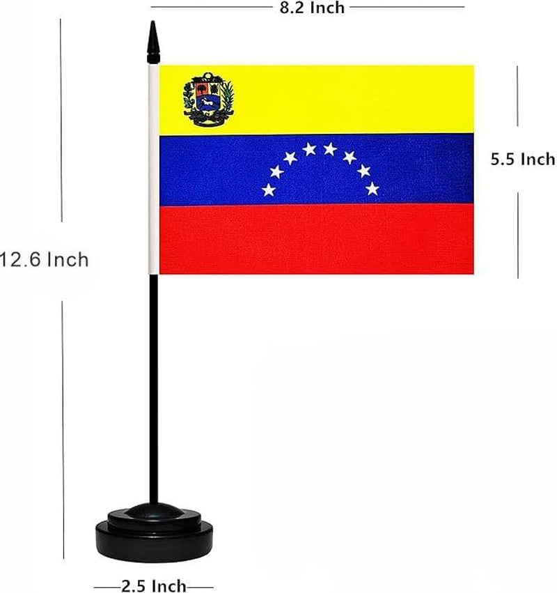 12 Pack Venezuela Desk Flags Set Venezuelan Small Mini Table Office Miniature Desktop Flag Home Office Decoration