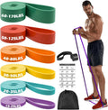 Zacro Resistance Bands, 6 Resistance Levels Pull up Assistance Bands, Exercise Bands for Men&Women, Heavy Duty Resistance Band Set with Door