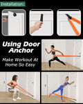 Zacro Resistance Bands, 6 Resistance Levels Pull up Assistance Bands, Exercise Bands for Men&Women, Heavy Duty Resistance Band Set with Door