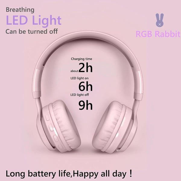 Kids Bluetooth Headphones,85db Volume Limit,Hearing Protection,Wireless Headphones with Mic,Music,Chat,Kids Mode,Normal Mode,Wireless and