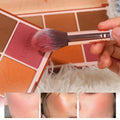 8 Colors Face Matte Blush Palette Shading Blusher with Brush - Buildable Facial Cheek Blusher Contour Bronzing Pressed Powder Makeup Pallet Women
