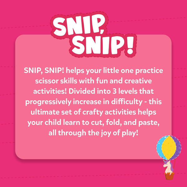 Skillmatics Scissor Skills Activity Book - Snip Snip Unicorns & Princesses, 25 Fun Cutting & Creative Activities for Preschoolers, 2 Child-Safe