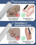 4 Pack Toe Cleaning Brush Set,Long Handle Bath Toe Brush Scrubber Bathroom for Seniors Elderly Men and Women (Grey)