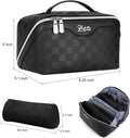 BOYATU Travel Makeup Bag Organizer Cosmetic Bag: 3 Pcs Set Make up Bags for Women with Handle - Waterproof Vegan Leather Toiletry Bags with