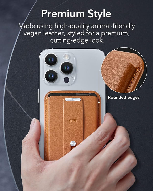 ESR for Magsafe Wallet, Iphone Wallet with 5-Card Holder, Secure-Grip Finger Loop, Magnetic Card Holder for Iphone 15/14/13/12 Series, Not for