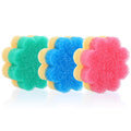 3Pcs Dish Soap Sponge, Dish Washing Sponge,Dual-Sided Temperature Scrubby Sponges,Flower Dual-Sided Sponge for Dish, Bathroom, Kitchen, Washing &
