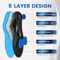 Pcssole Orthotic High Arch Support Insoles, Comfort Gel Work Boot Insert for Flat Feet, Plantar Fasciitis, Feet Pain, Heel Spur
