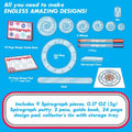 Spirograph Design Set Collectors Tin â Arts and Crafts, Kids Toys, Art Supplies, Craft Supplies, Drawing Kit, Spiral Art, Classic Gear Design Kit,