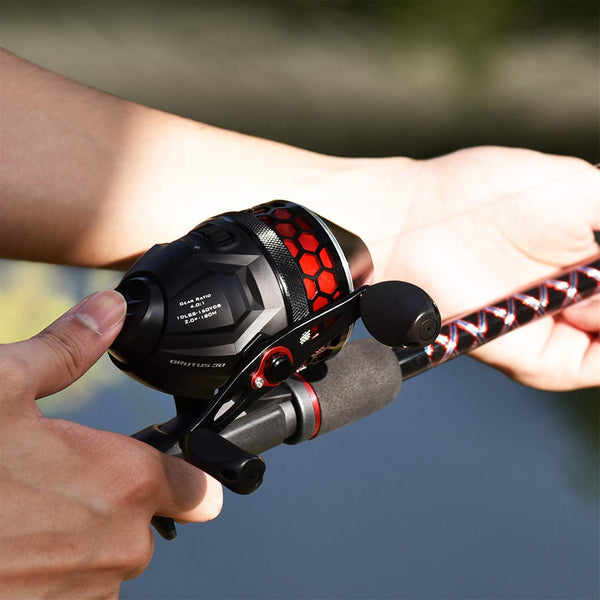 Kastking Brutus Spincast Fishing Reel,Easy to Use Push Button Casting Design,High Speed 4.0:1 Gear Ratio,5 Maxidur Ball Bearings, Reversible