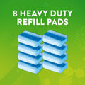 Scrubbing Bubbles Toilet Bowl Wand Cleaner Refills, Fresh Brush Heavy Duty Cleaner Toilet Refill Pads, Removes Limescale & Odors, Citrus Scent, 8