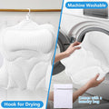 REEZEIVI Bath Pillows for Tub,Bath Pillow with 6 Non-Slip Suction Cups,Soft 4D Mesh Fabric,Bathtub Pillows for Tub Neck and Back Support,Extra
