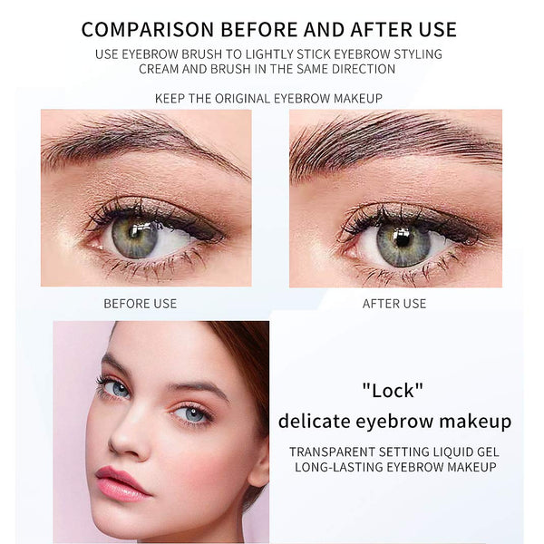 DAGEDA Clear Eyebrow Setting Gel, 2 Pack Brow Fix Gel, Waterproof and Sweat-Proof Eyebrow Repair Liquid Brows Styling Beauty Salon Home Use