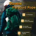 Coobigo Outdoor Paracord Rope 1000Lb 12 Strand Stronger than 550 Parachute Cord,100Ft White Camping Rope for DIY Weave Bracelet/Lanyards,Tent