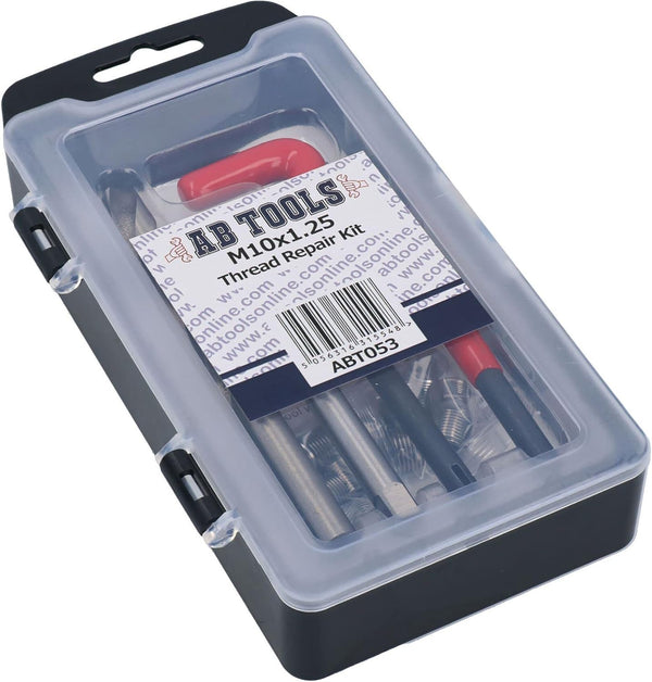 AB Tools M10 X 1.25Mm Thread Repair Kit/Helicoil 9Pc Set Damaged Thread AN019