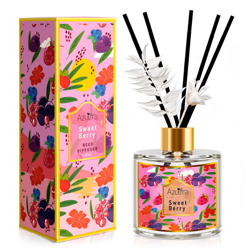 Reed Diffuser for Home, 6.7Oz Sweet Berry Scent Diffusers for Bathroom Air Freshener, Aromatherapy Diffuser for Room Office and Desk Decor