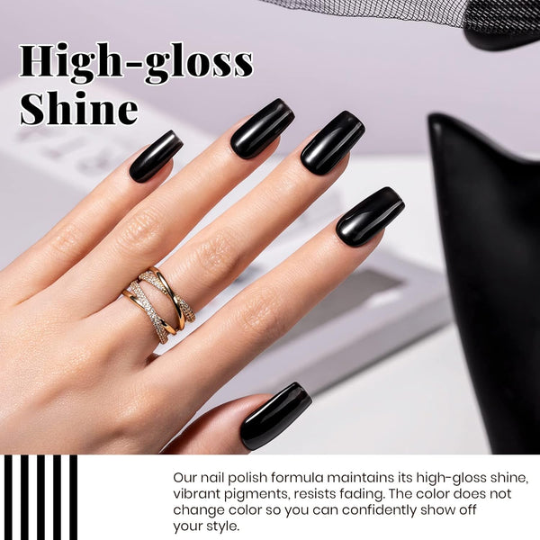 Beetles Gel Polish White Gel Polish and Black Gel Polish Kit 2 Pcs 15Ml Black and White Gel Nail Polish Soak off Led French Nail Art Manicure