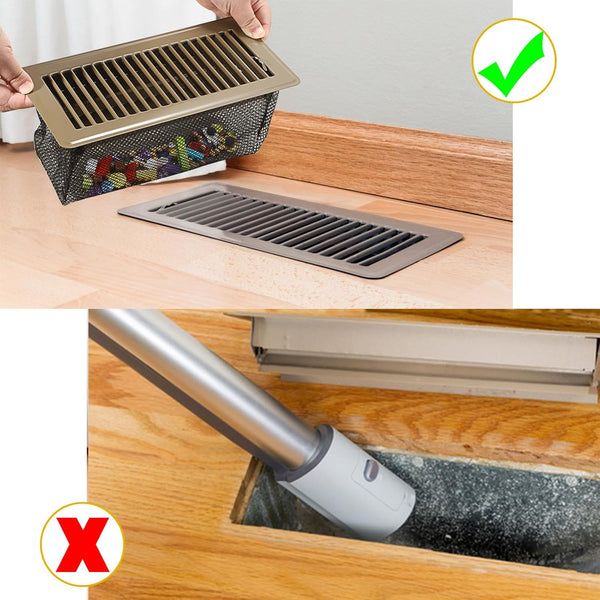 Sumnacon Floor Register Cover Trap 8 Pack Register Vent Traps for Home Floor, 4 X 10 Inch Floor Vent Screen Net Mesh Floor Register Cover for