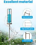 X-PREK New Upgrade Rain Gauge,Detachable Freeze Proof Glass Rain Guage Outdoor Decorative for Garden,Deck,Lawn,Landscape,Yard