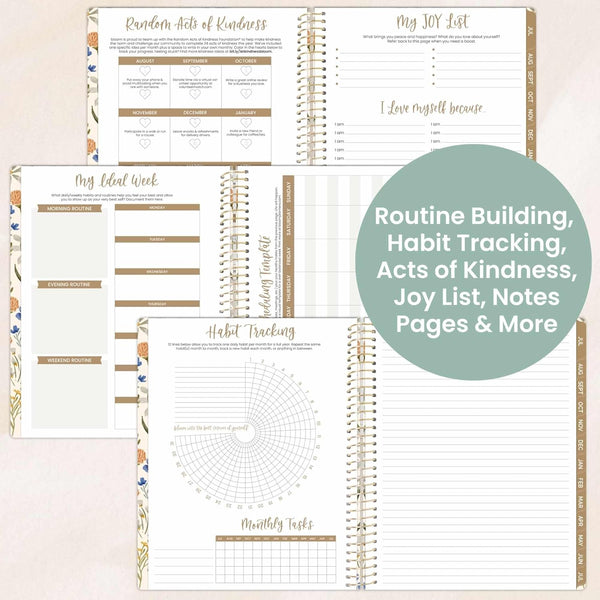 Bloom Daily Planners 2025-2026 (8.5" X 11") Academic Year Day Planner (July 2025 - July 2026) - Weekly & Monthly Dated Agenda Organizer with