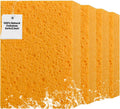 4 PCS Large Natural Cellulose Sponges 6X4X2 Inch - Super Absorbent and Biodegradable, Perfect for Home & Kitchen Cleaning, Boat Bail, Car Washing