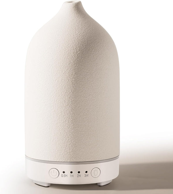 Diffuserlove Ceramic Diffuser 200ML Essential Oil Diffusers Aromatherapy Essential Oil Diffuser for Room 2 Mist Modes Air Diffuser for Home